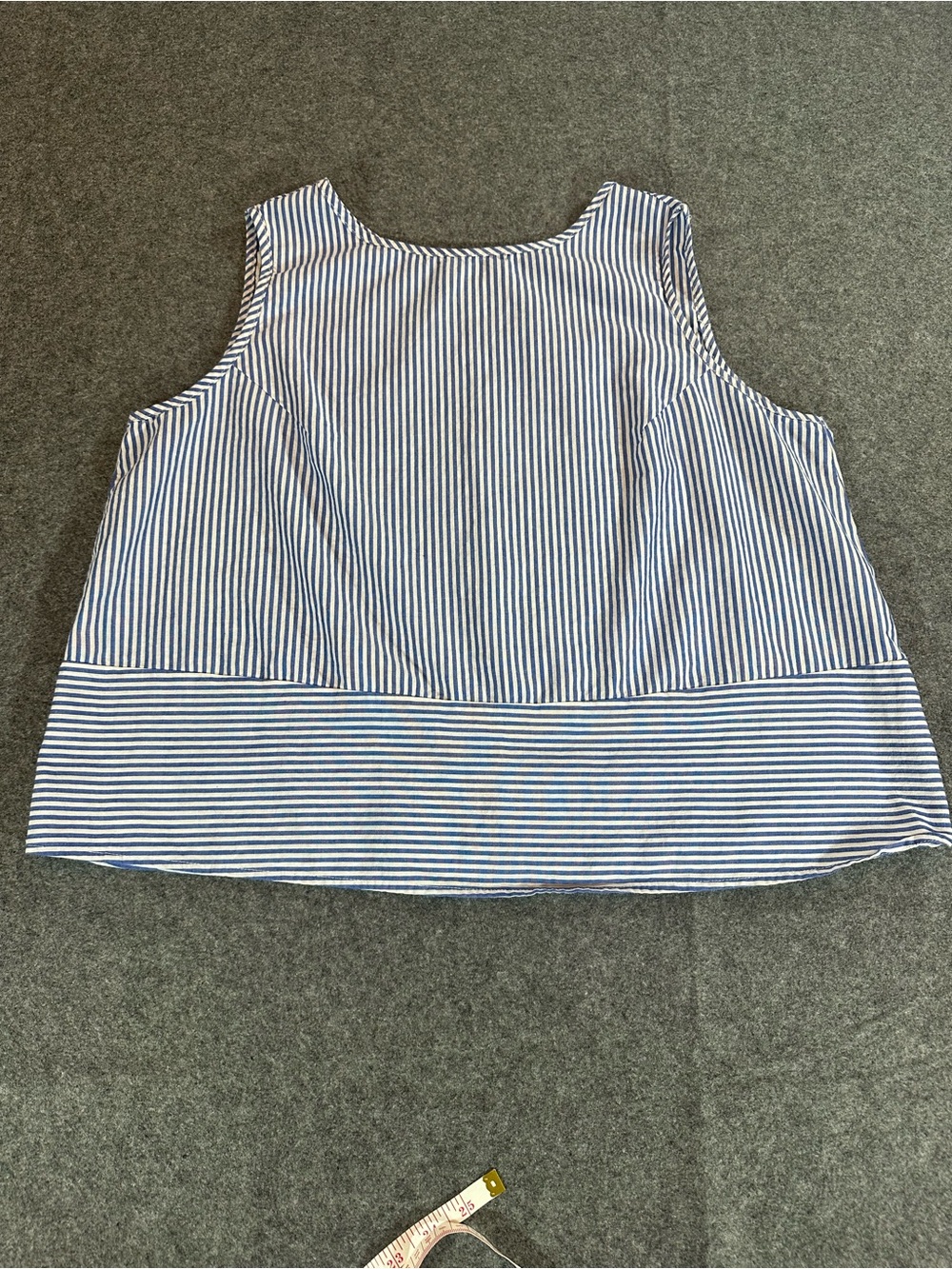 Exlura Striped Blue Flowy Top
